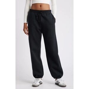 NWT BP. Nordstrom Women's Baggy Fleece Joggers Black Medium Oversized Sweatpants